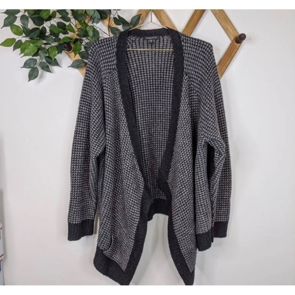 Eileen Fisher Womens Sz S Gray ITALIAN Yak Wool Cardigan Sweater Elbow Patch - Picture 6 of 10